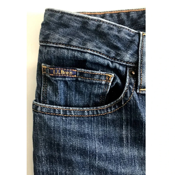 L.L.Bean Womens 12Reg Favorite Fit Denim Blue Jeans - Picture 6 of 10